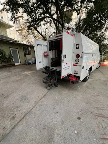 Magnet Plumbing service vehicle on-site for Faucet Repair in East Lake Village