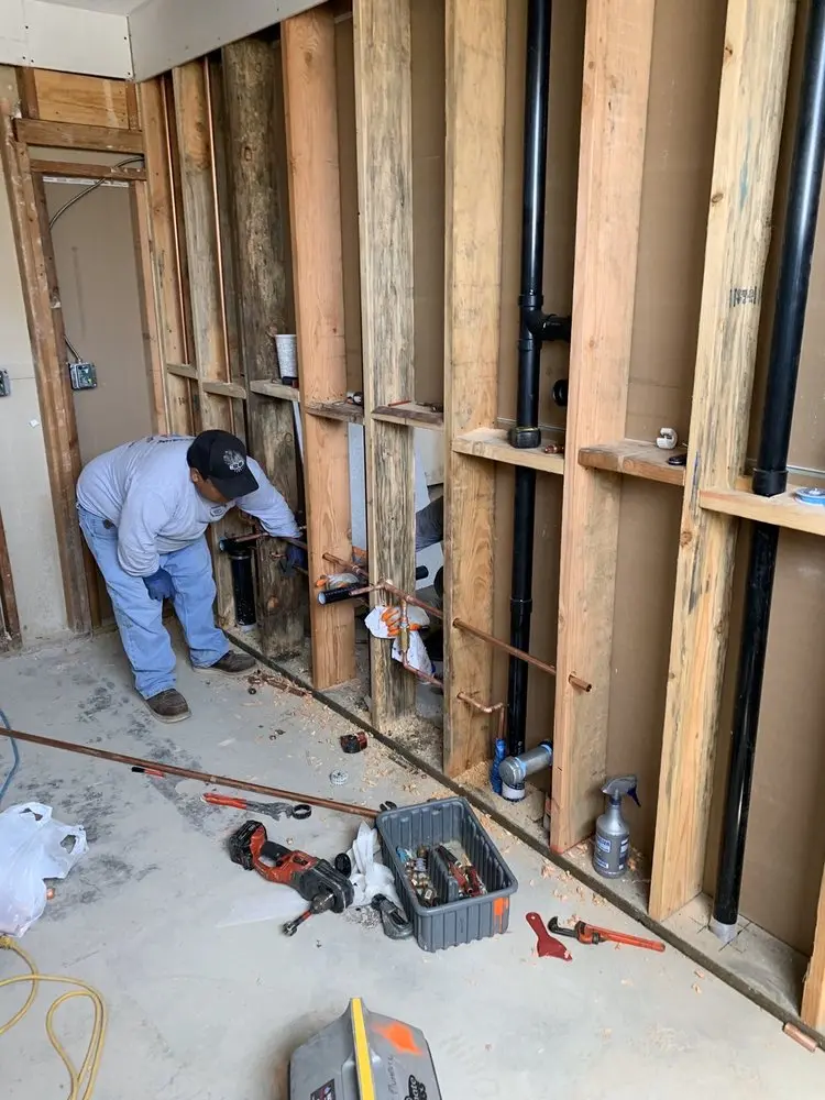 Commercial rough-in plumbing for Water Heater Replacement in East Lake Village